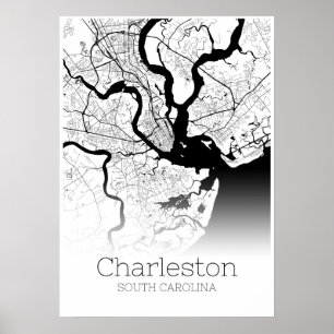 Charleston Map - South Carolina - City Map Poster