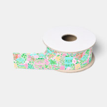 Charleston Pastell Preppy Palm Beach Muster Druck