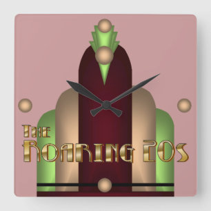 Charleston Quadratische Wanduhr