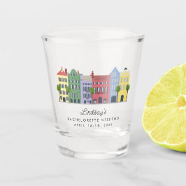 Charleston Rainbow Row Shot Glass Schnapsglas