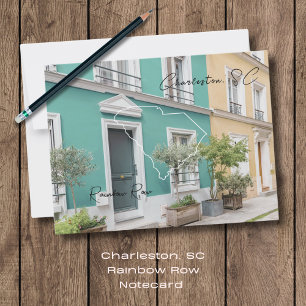 Charleston Rainbow Row South Carolina Postcard Postkarte