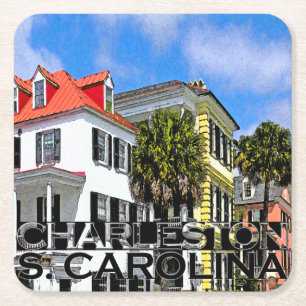 Charleston Rechteckiger Pappuntersetzer
