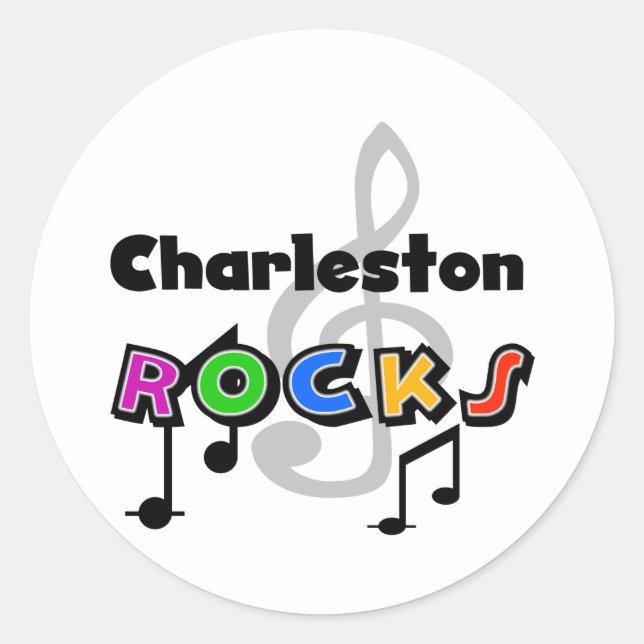 Charleston Rocks Runder Aufkleber (Vorderseite)