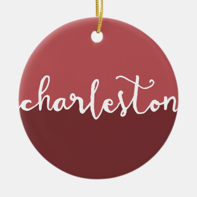 Charleston, Rost-Kreis Ombre Sc | Keramik Ornament (Vorne)