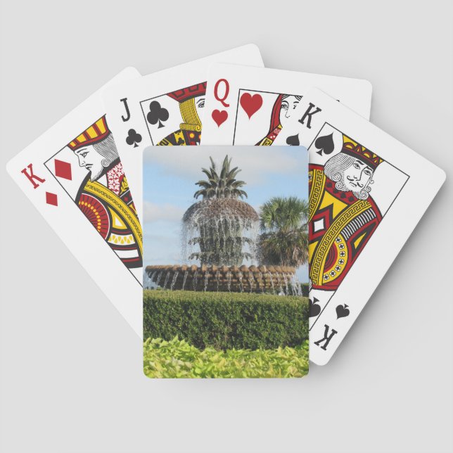 Charleston SC Ananas Fountain Playing Cards Spielkarten (Rückseite)