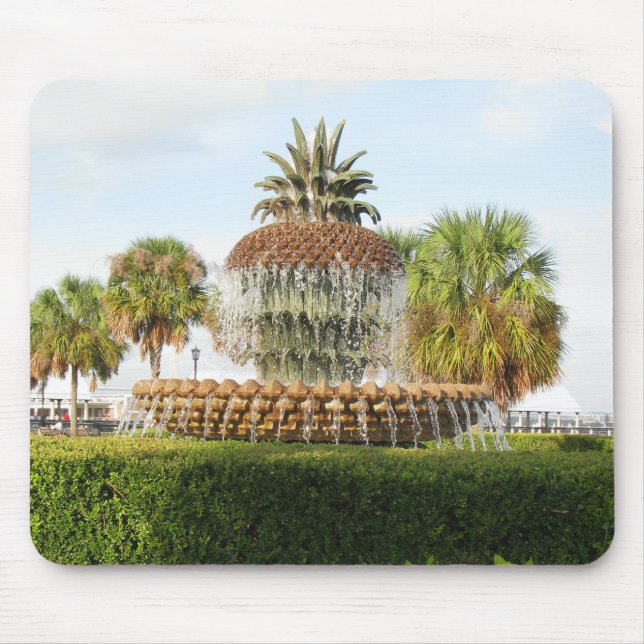 Charleston SC Ananas Fountain, Waterfront Park Mousepad (Vorne)