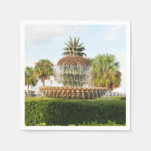 Charleston SC Ananas Fountain, Waterfront Park Serviette