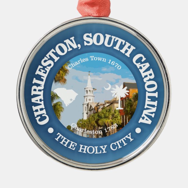 Charleston SC (C) Ornament Aus Metall (Vorne)