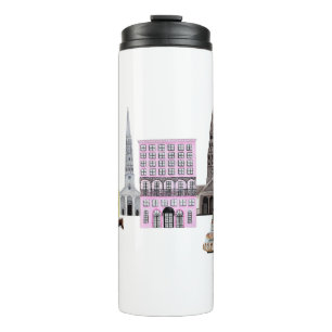 Charleston SC City Rainbow Row Thermal Tumbler Thermosbecher