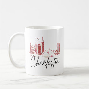 Charleston, SC   City Stylized Skyline Kaffeetasse