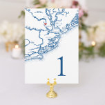 Charleston SC Map Wedding Tischnummer Cards<br><div class="desc">Mit diesen Tischnummern zum Thema Karte im Lowcountry South Carolina bereichern Sie Ihre Hochzeit in Charleston. Klicken Sie auf "Personalisieren", um die Zahlen zu ändern, und fügen Sie sie Ihrem Warenkorb hinzu. Klicken Sie nach dem Anpassen jeder Karte auf "In den Warenkorb einfügen". Für doppelseitige Verwendung drucken Sie 2 von...</div>