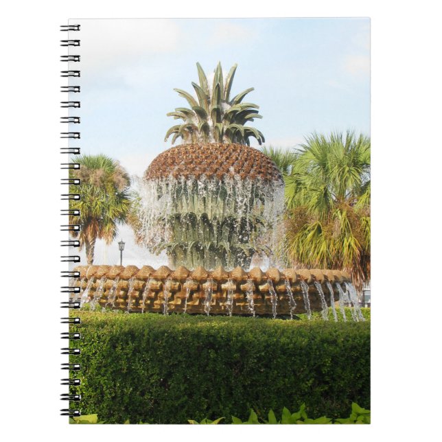 Charleston SC Pineapple Fountain, Waterfront Park Notizblock (Vorderseite)