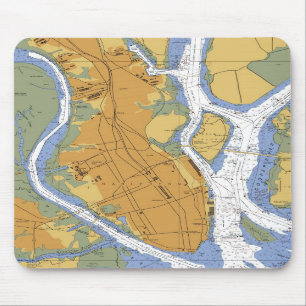 Charleston Sc-Seehafen-Diagramm mousepad