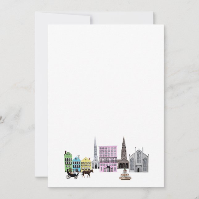 Charleston-Skyline Einladung (Vorderseite)