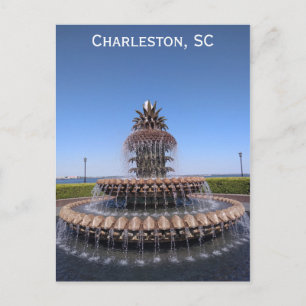 Charleston South Carolina Ananas Fountain Postkarte