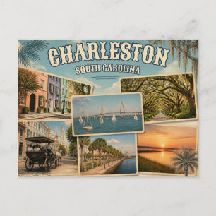 Charleston, South Carolina Ansichtskarte Feiertagspostkarte