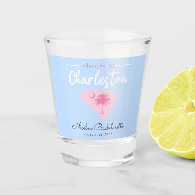 Charleston South Carolina Bachelorette Schnapsglas (Vorderseite)