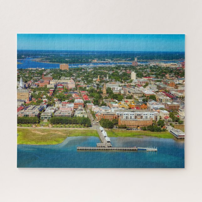 Charleston South Carolina City Skyline Foto Puzzle (Horizontal)
