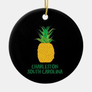 Charleston South Carolina Früchte Ananas Fountain Keramik Ornament