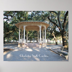 Charleston South Carolina, Gazebo, Batterien Poster