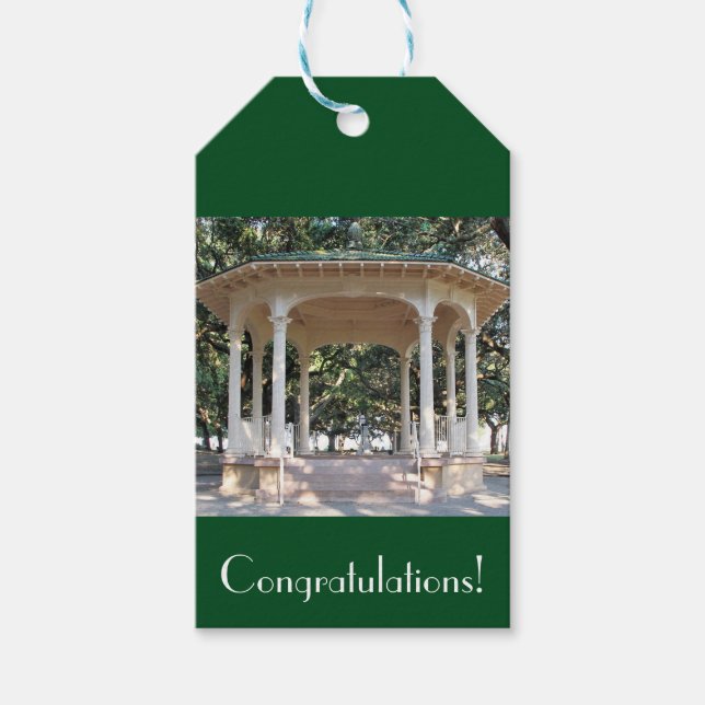 Charleston South Carolina, Gazebo, Battery Geschenkanhänger (Vorderseite)