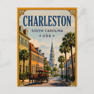 🏛️ Charleston South Carolina Historisch Retro Postkarte