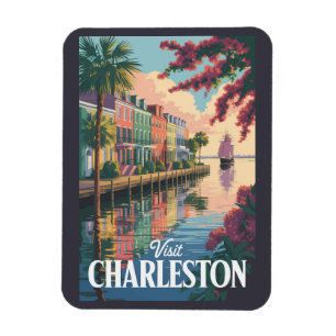 Charleston South Carolina Illustration Magnet