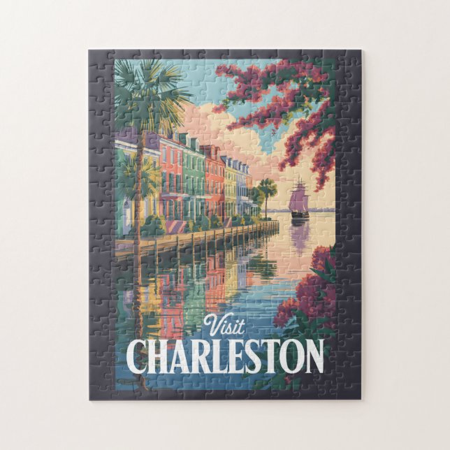 Charleston South Carolina Illustration Puzzle (Vertikal)