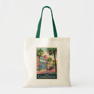Charleston South Carolina Illustration Reisen Tragetasche