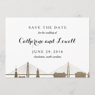 Charleston South Carolina Imitate Gold Save the Da Date