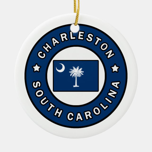Charleston South Carolina Keramik Ornament (Vorne)