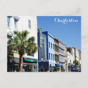 Charleston South Carolina King Street Travel Foto Postkarte