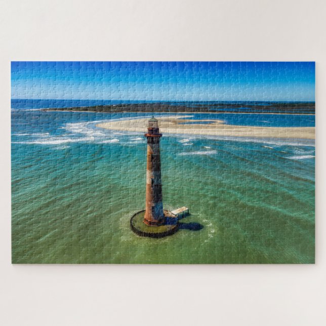 Charleston South Carolina Morris Island Leuchtturm Puzzle (Horizontal)