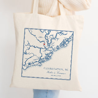 Charleston South Carolina Navy Blau Hochzeit Tragetasche