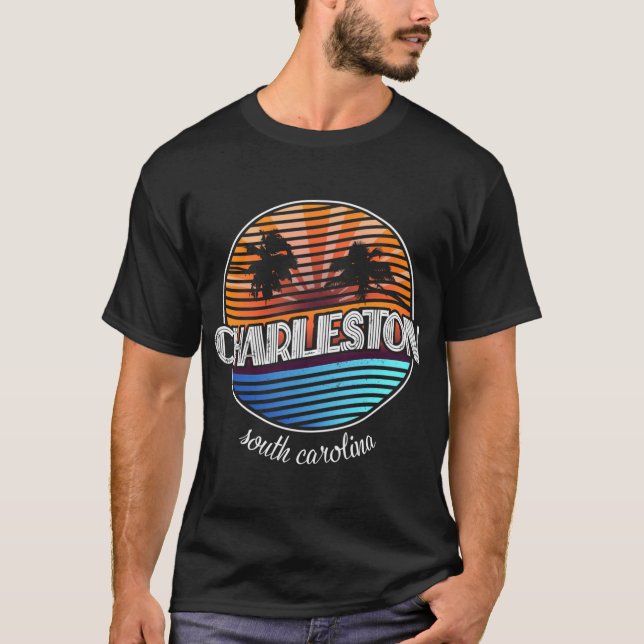 Charleston South Carolina Palm Tree T-Shirt (Vorderseite)