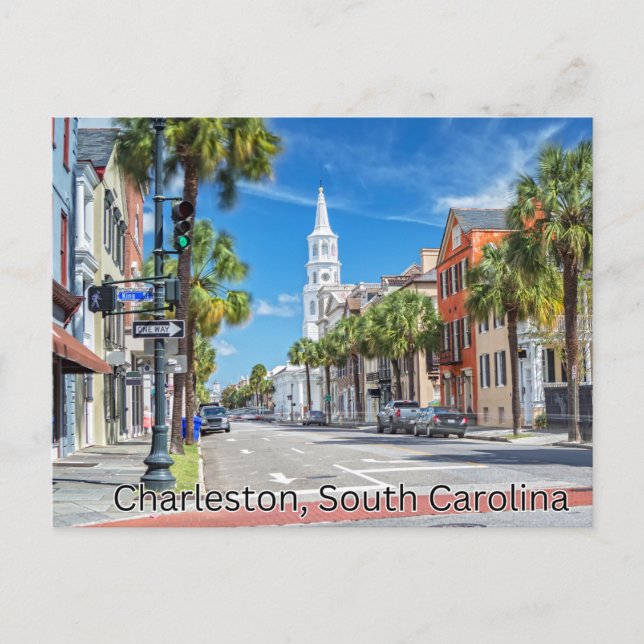 Charleston, South Carolina Postcard Souvenir Postkarte (Vorderseite)