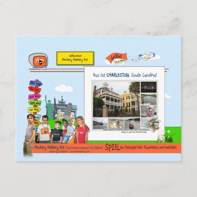 Charleston, South Carolina Postkarte (Vorderseite)