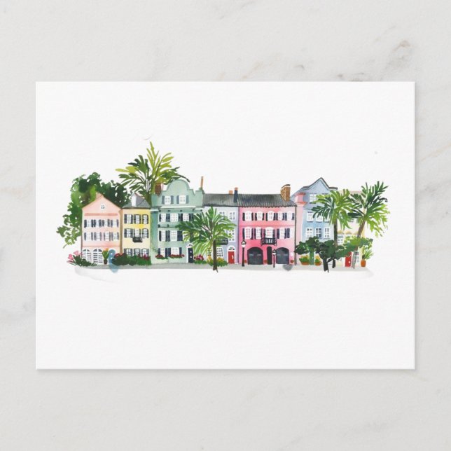 Charleston South Carolina Postkarte (Vorderseite)