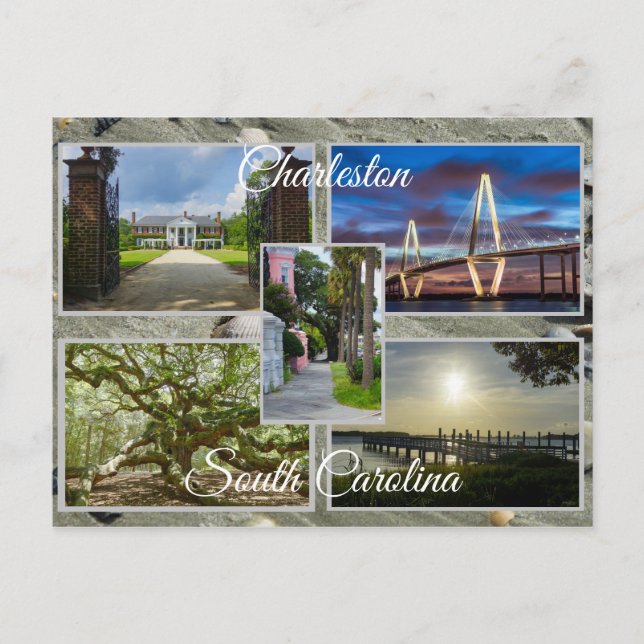 Charleston South Carolina Postkarte (Vorderseite)