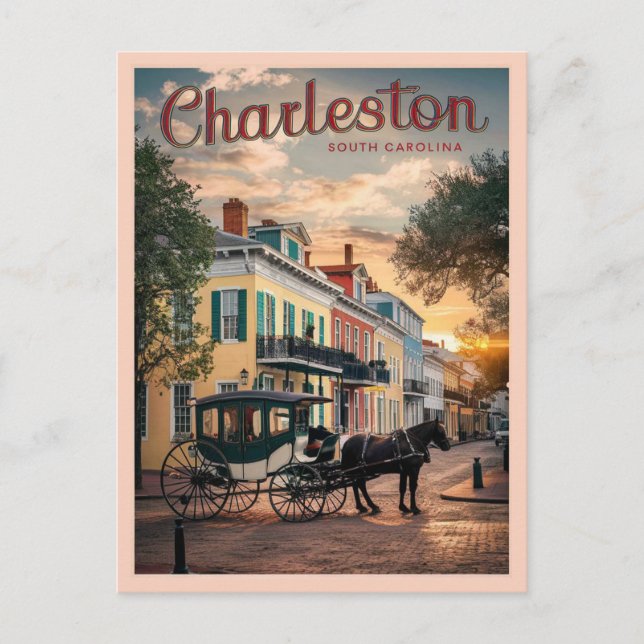 Charleston, South Carolina Postkarte (Vorderseite)