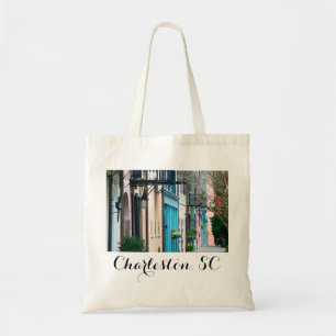 Charleston South Carolina Rainbow Row Häuser Tote Tragetasche