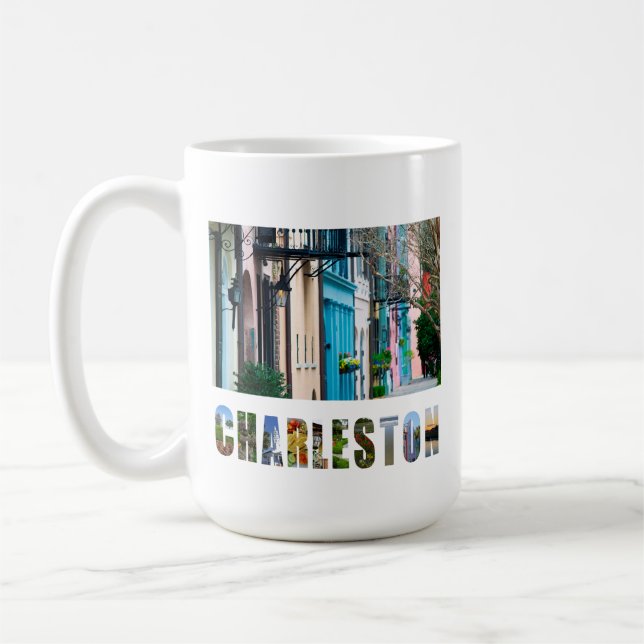 Charleston South Carolina Rainbow Row Houses Kaffeetasse (Links)