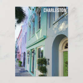 Charleston South Carolina Rainbow Row Houses Postkarte