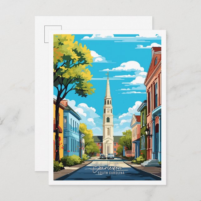Charleston South Carolina Reisevorführung Postkarte (Vorne/Hinten)