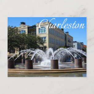 Charleston South Carolina (SC) Fountain Post Card Postkarte