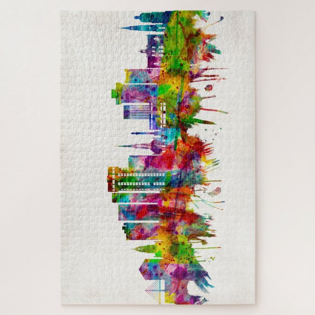 Charleston South Carolina Skyline Puzzle (Vertikal)