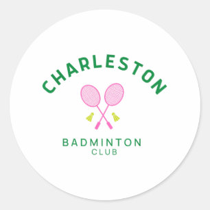 Charleston South Carolina Tennis Badminton Club Runder Aufkleber