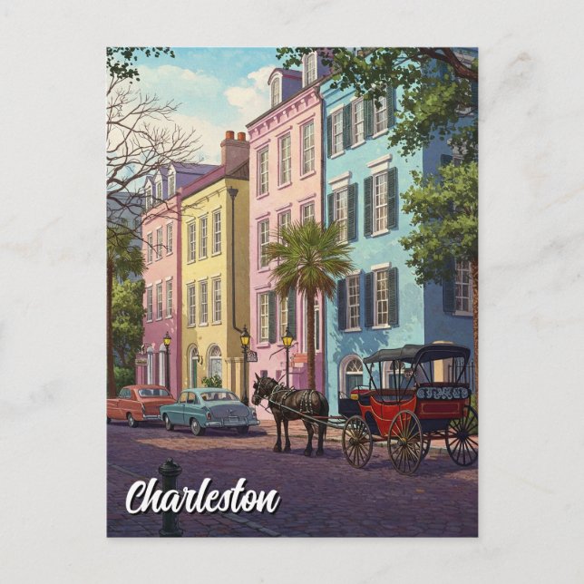 Charleston South Carolina Travel Postkarte (Vorderseite)