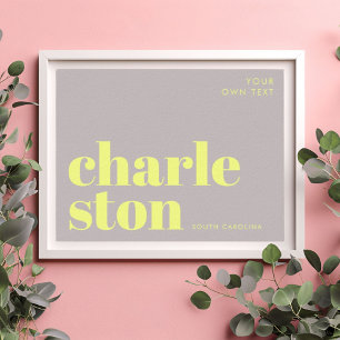 Charleston South Carolina Typografie Poster