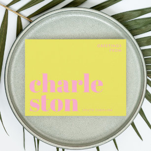 Charleston South Carolina Typografie Postkarte